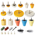 26pcs Buffing Wheel Kit for Drill – Different Size and Density Polishing Buffing Wheels – Perfect for Car Detailing, Jewelry, DIY Buffing & Finishing– 1/4" Shank Fits Most Drills