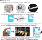 20 Pack White Clothing Rack Size Dividers Plus 45 Labels (1 Inch) and 18 Large Blank Labels, Large Rectangular Clothing Close