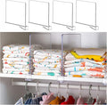 Yieach 4 Pack Clear Acrylic Shelf Divider for Closet Organization - 9.2″ Tall Closet Dividers for Wood Shelves,Cupboard,Verti
