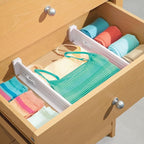 mDesign Expandable Dresser Drawer Divider with Foam Ends, Drawer Divider Locks in Place, Separators for Clothing and Accessor
