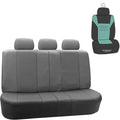 FH Group PU007013 Deluxe Leatherette Bench Seat Covers, 40/60, 60/40, 50/50 and 40/20/40 Split, Gray Color w. Gift- Fit Most 