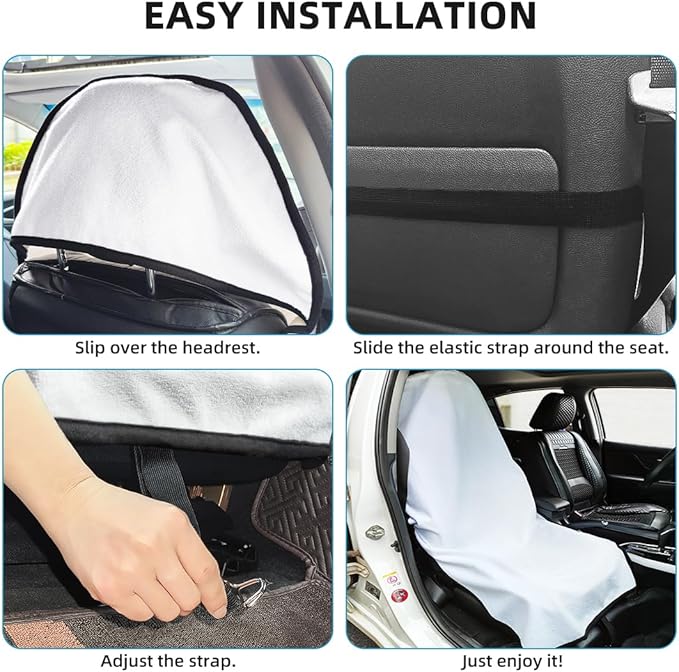 Waterproof Sweating Car Seat Cover for Post Gym Workout, Running, Swimming, Beach and Hiking, Universal Fit Non-Slip Bucket S