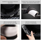 Car Leather Steering Wheel Cover - Panapi Material, Universal 14.5-15 Inch Leather Anti-Slip Breathable Auto Steering Wheel C