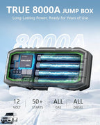 X8 Jump Starter 8000A Battery Jumper Starter Portable with Force Start, 12V Car Starter Jump Box & Battery Booster for All