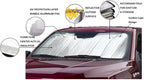 Big Hippo Windshield Sun Shade,Car Sun Shade Side Window as Bonus,Car Sunshade Windshield,Reflect Sunlight Heat and UV Rays, Protect Interior,Keep Vehicle Cool,Silver/Blue(55.16X 27.5inches)