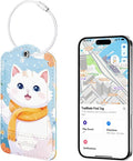 TopMade Smart Luggage Tag with Find My, Premium Leather Luggage Tags for Suitcase, Travel Bags, Backpacks, Anti-Lost Suitcase
