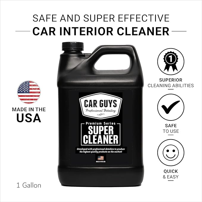 CAR GUYS Super Cleaner 1 Gallon Refill | Effective Car Interior Cleaner | Leather Car Seat Cleaner | Stain Remover for Carpet