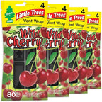 LITTLE TREES Car Air Freshener | Vent Wrap Provides Long Lasting Scent, Invisibly Fresh | 16 Air Fresheners | Wild Cherry