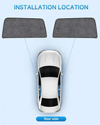 Car Window Shades for Volkswagen/VW Atlas(2018-2025), 2-Pack Rear Window Sun Shades for Baby – Breathable Mesh, UV & Heat Blocker, Privacy Protection for Camping, Travel, Sleep & Nursing