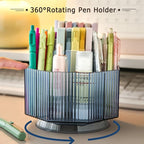 LINFIDITE 360°Rotating Makeup Organizer Holder Cosmetic Display Case Clear Makeup Brush Lip Gloss Organizer Case with 5 Slots