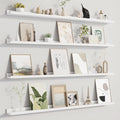 Fun Memories Picture Ledge Shelf for Wall, Floating Shelves Set of 4, 48 Inch Long Nursery Book Shelves for Toys Storage, Kid