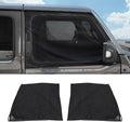 Front Window Sun Shade Covers Elasticized Breathable Mesh Car Side Window Screens Net UV Protection Sunshade for Jeep Wrangler TJ JK JL & Gladiator JT 1997-2024,2PCS
