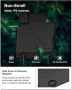 KIWI MASTER Floor Mats for 2018-2024 Toyota Camry, OEM Replacement ‎PT908-03180-20, Custom Fit All Weather Car Mats, Heavy Duty TPE Floor Liners, Front & Rear 2 Row, Black