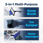 SNOWDRIFT 39" Ice Scrapers for Car Windshield | Snow Brush for Car | Extendable Car Snow Brush and Detachable Ice Scraper | Snow Remover for Cars, SUVs, & Trucks | 180 Degree Rotating Winter Brush