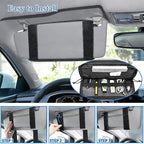 Car Visor Organizer Tactical Molle Heavy Duty Zipper Storage Pouch Car Sun Visor Organizers Storage Molle Panel Accessories for Cars SUVs Trucks