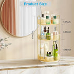 360 Rotating Makeup Organizer - Large Capacity Spinning Perfume & Cosmetic Skincare Holder for Vanity & Countertop (Vibrant O