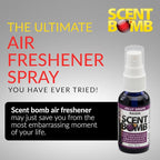Scent Bomb Air Freshener Spray, Long-Lasting Odor Eliminator - Effective Deodorizer for Home & Car, Fresh Room Spray for Kitc