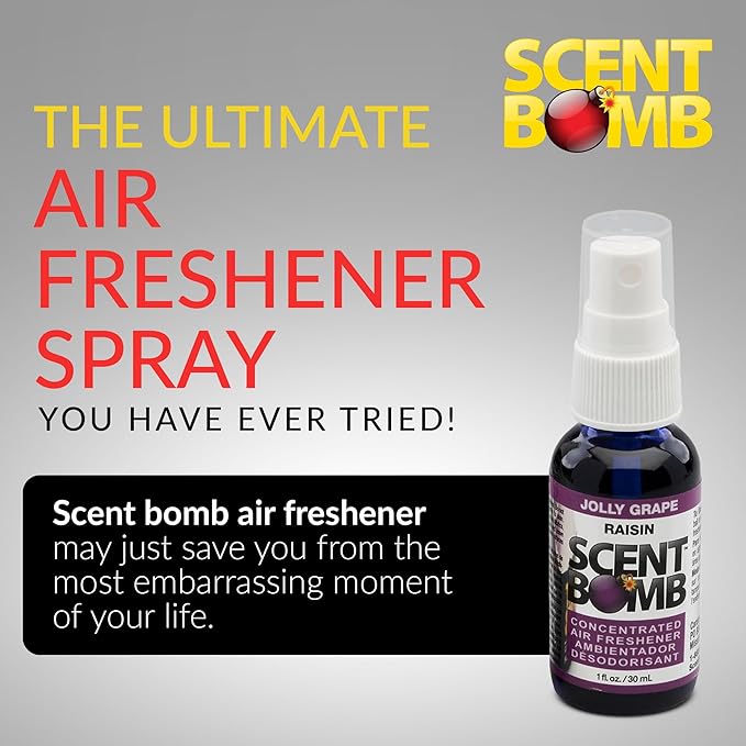 Scent Bomb Air Freshener Spray, Long-Lasting Odor Eliminator - Effective Deodorizer for Home & Car, Fresh Room Spray for Kitc