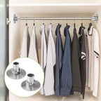 Shower Curtain Rod Bracket, 2Pcs Different Sizes Titanium Steel Shower Curtain Rod Single Swivel Flange Curtain Rod Wall-Moun