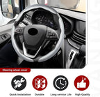 3pcs Universal Carbon Fiber Steering Wheel Cover - Anti-Slip & Segmented Design, Universal 99% Durable Steering Wheel Protect