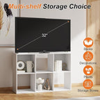 Sweetcrispy 6 Cube Storage Organizer - Open Cube Bookshelf with 3 Removable Back Panels, Display Storage Bookcase for Living 