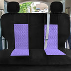 Universal Fit Diamond Stitched Flat Cloth Car Seat Covers Full Set - Purple