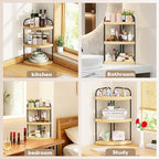 Abiglifty Corner Bathroom Counter Organizer, No Drill 3-Tier Corner Shelf Bathroom Counter, Space-Saving Countertop Organizer
