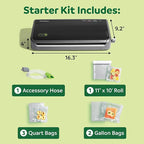 FoodSaver Vacuum Sealer Machine, Automatic Bag Detection, Sous Vide Friendly, with sealer bags, roll, handheld vacuum sealer,