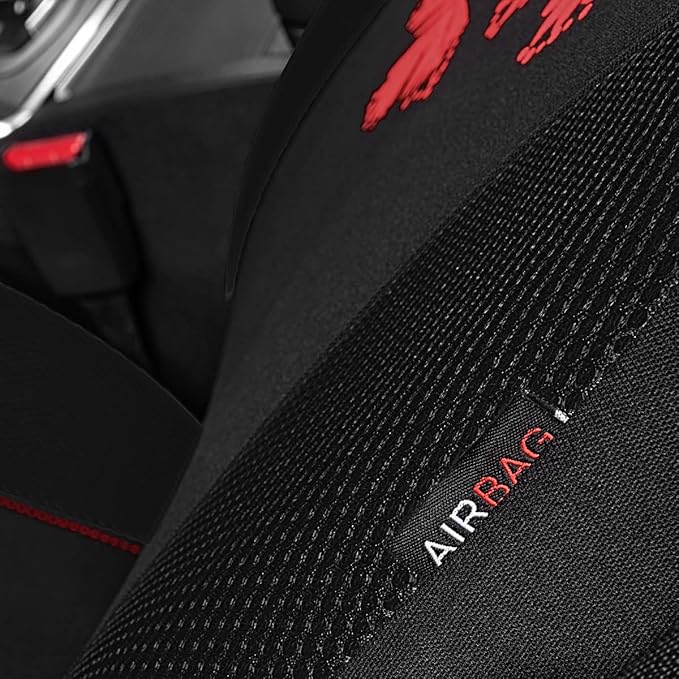 Flying Banner Butterfly car seat Covers ful Set Fashion Universal Lady Woman Female Rear Bench Split Colorized (Full Set, Red
