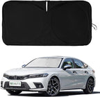 INSAUTO Windshield Sun Shades Compatible with Honda Civic Accord, Front Window Sunshade for Windshield Cover Foldable Sun Visor Protector 210T Reflective Cool Car Accessories (61" X 34.6")