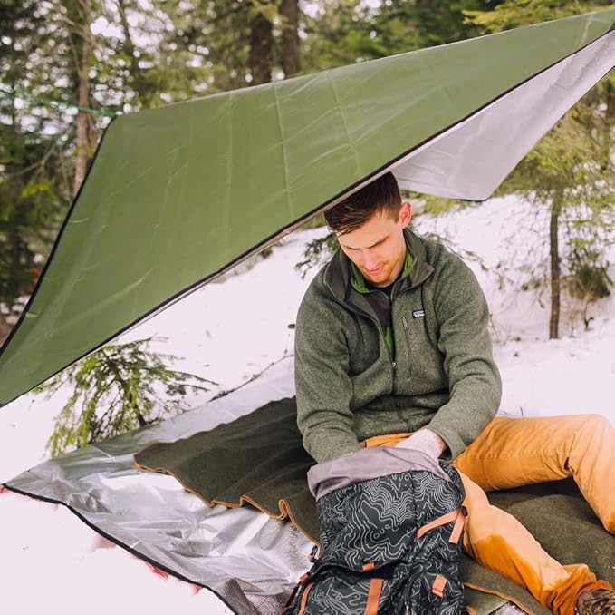 Arcturus All-Weather Outdoor Survival Blanket, Thermal Emergency Blanket, Reflective Heat Tarp with Grommets, Lightweight for