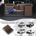 UYYE Trunk Hanging Organizer, Backseat Storage Bag, Collapsible Car Interior Accessories with 4 Pockets & 2 Mesh Pouches for