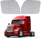 Side Window Sun Shade for Peterbilt 579 2022-2026, 567 2014-2026, Custom Fit 210T Reflective Sunshade for Semi Truck, 6-Layer Heat Insulation Privacy Protector, Block 99% UV Rays, 2PCS
