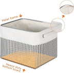 Kntiwiwo Foldable Storage Bin Collapsible Fabric Storage Basket Cube with Durable Handles Closet Organizer Bins for Organizin