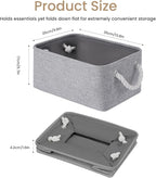 Storage Baskets for Shelves 13.8x9.8x6.7 Inch, Foldable Fabric Storage Bins with Handles, Small Storage Baskets for Organizin