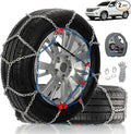 Snow Chains for Pickup Trucks & SUVs Off-road, Heavy Duty Quick Fit & Easy Installation Snow Tire Chains, Portable Reusable E