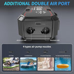 Jump Starter with air Compressor, 5000A Emergency Starter Jump Box (Gas 9L/Diesel 8L), Jumper Cable Jump Starter Portable with air Compressor 160PSI, car Roadside Emergency kit, SOS Light