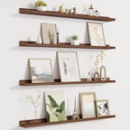Fun Memories Picture Ledge Shelf for Wall, Floating Shelves Set of 4, 36 Inch Long Nursery Book Shelves for Toys Storage, Kid