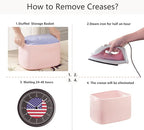 Pink Storage Bins 4 Pack Basket for Shelves Pink Rope Basket for Baby Nursery Organization 12.7"Lx9"Wx7.9"H