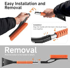 DMJN [2026 Upgraded 27'' Snow Brush and Ice Scrapers for Car Windshield [One-Wipe Clean] Detachable Snow Brush for Car with Ergonomic Foam Grip for Cars, Trucks, SUVs