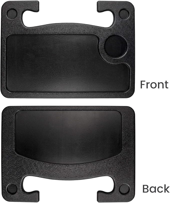 CarQiWireless Auto Steering Wheel Desk for Tesla Model 3 Model Y S X (Not for Yoke), Hollow Steering Wheel Tray for Laptop, Tablet, iPad, Or Notebook - Car Travel Table with Food Hook and Eating Tray