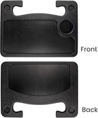 CarQiWireless Auto Steering Wheel Desk for Tesla Model 3 Model Y S X (Not for Yoke), Hollow Steering Wheel Tray for Laptop, Tablet, iPad, Or Notebook - Car Travel Table with Food Hook and Eating Tray