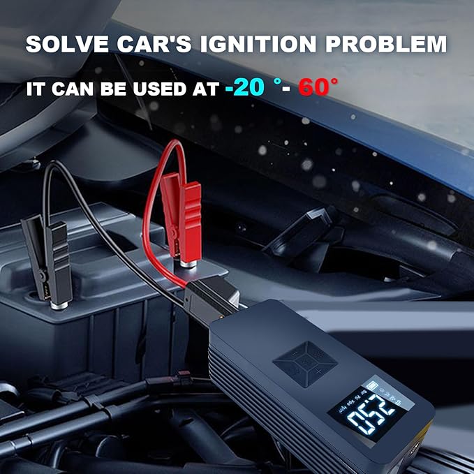 Jump Starter with Air Compressor,14.8V 8000A Peak Portable Car Battery Jump Starter Jump Box,150PSI Car Air Pump Tire