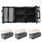 Large Trunk Organizer with Removable Cooler Bag-Collapsible Durable Multi Compartments w/ Foldable Cover, Non Slip Bottom Car