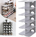 6-Tier Narrow Shoe Rack for Small Entryways, Space-Saving Adjustable Stackable Shelves, Free Standing Shoe Organizer for Clos