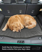 for Mustang Mach E Floor Mats & Cargo Liner 2021–2026, Custom Fit All Weather TPE Car Mats for Mach E Accessories, 1st & 2nd Row Heavy-Duty Black Floor Liners for Ford Mustang Mach-E by DiffCar