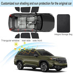 Front Side Half Window Shade Foldable Custom Fit for 2025 Su-baru Forester Car Window Shades for Side Window Sun Shade UV Protection Heat Insulation for Camping Sleeping 6PCS