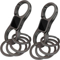 Key Chain Quick Release Spring 2 Pack with 4 Key Rings Heavy Duty Keychain Organizer for Men and Women