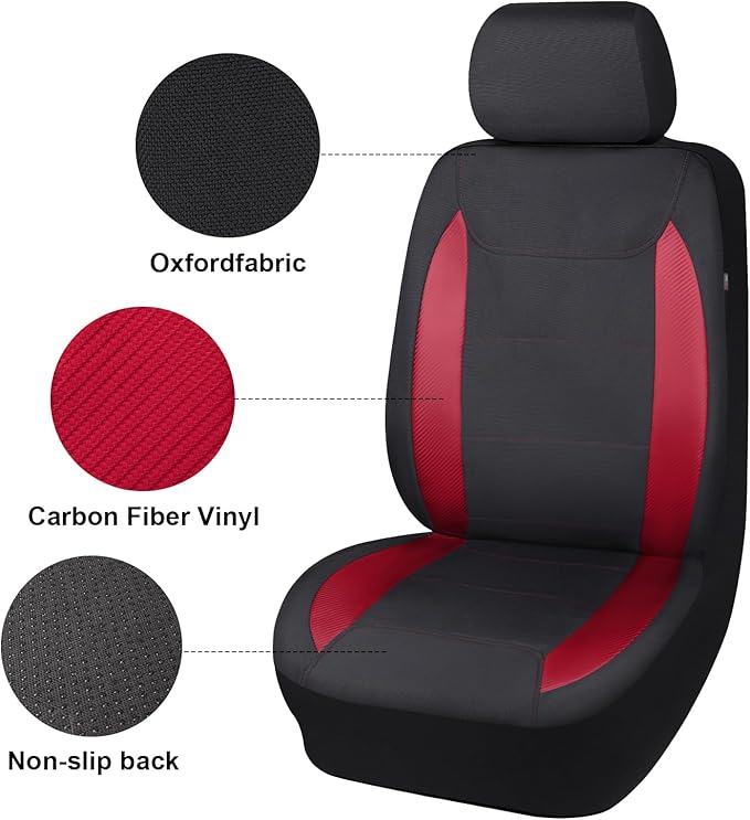 Flying Banner AquaShield Front car seat Covers Set Waterproof Water Resistant arm Rest Compatible Shoulder Seatbelt Compatibl