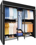 Ulif E12C Heavy Duty Closet Organizer System，Freestanding Clothing Rack, Adjustable Garment Rack 57.1" W x 16" D x 76.5" H Ho